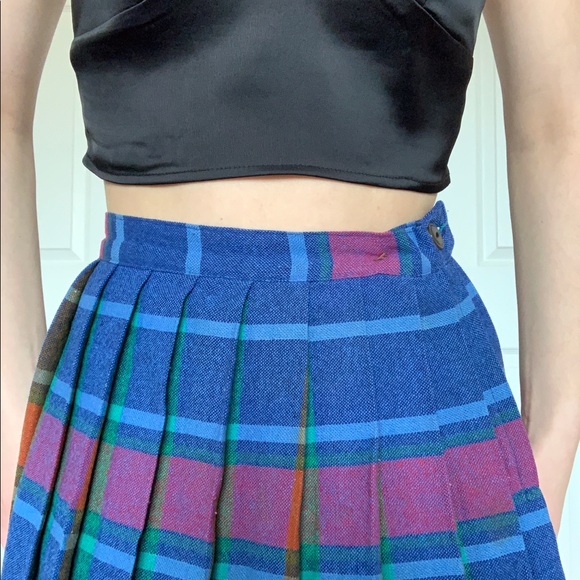Vintage Wool Plaid Skirt - Picture 3 of 6